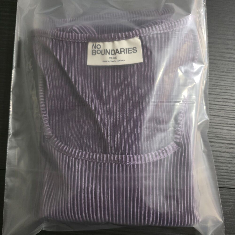 No Boundaries Purple Plisse Velvet Ribbed 2-Piece Pant Set Top Wide Leg XS - Picture 8 of 9